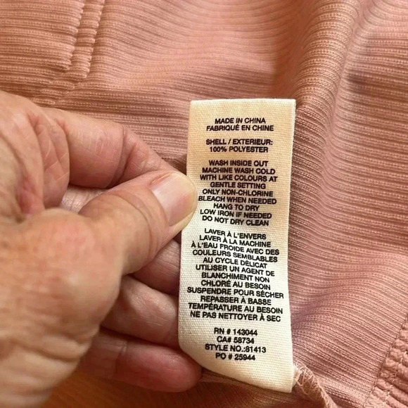 Avec Les Filles Corduroy Relaxed Fit Shacket Shirt Crop Jacket Womens Large Pink - Picture 17 of 17